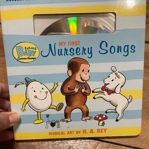 CURIOUS BABY GEORGE My First Nursery Songs Board Book & CD